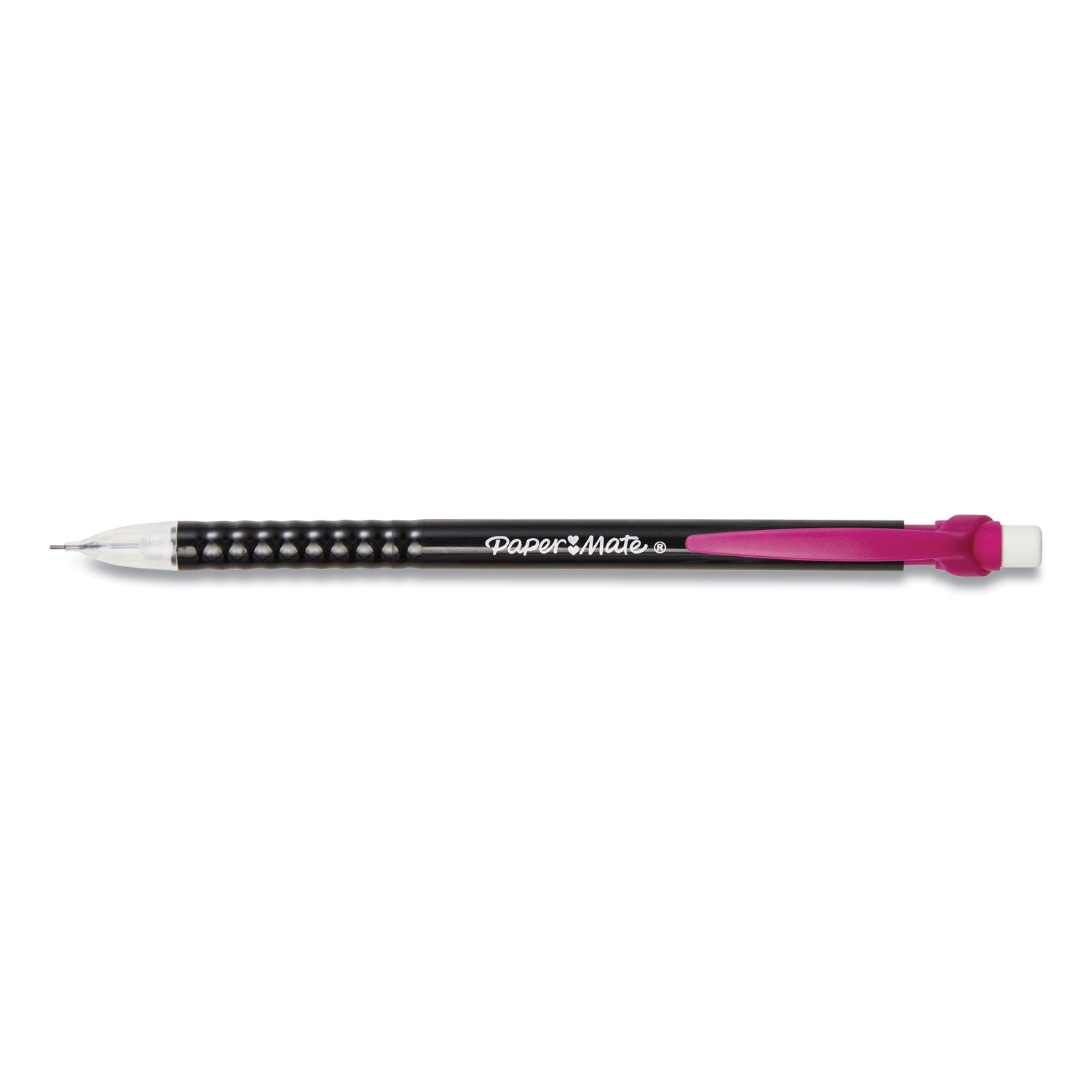 Paper Mate Write Bros Mechanical Pencil, 0.7 mm, HB (#2), Black Lead, Black Barrel with Assorted Clip Colors, 24/Pack