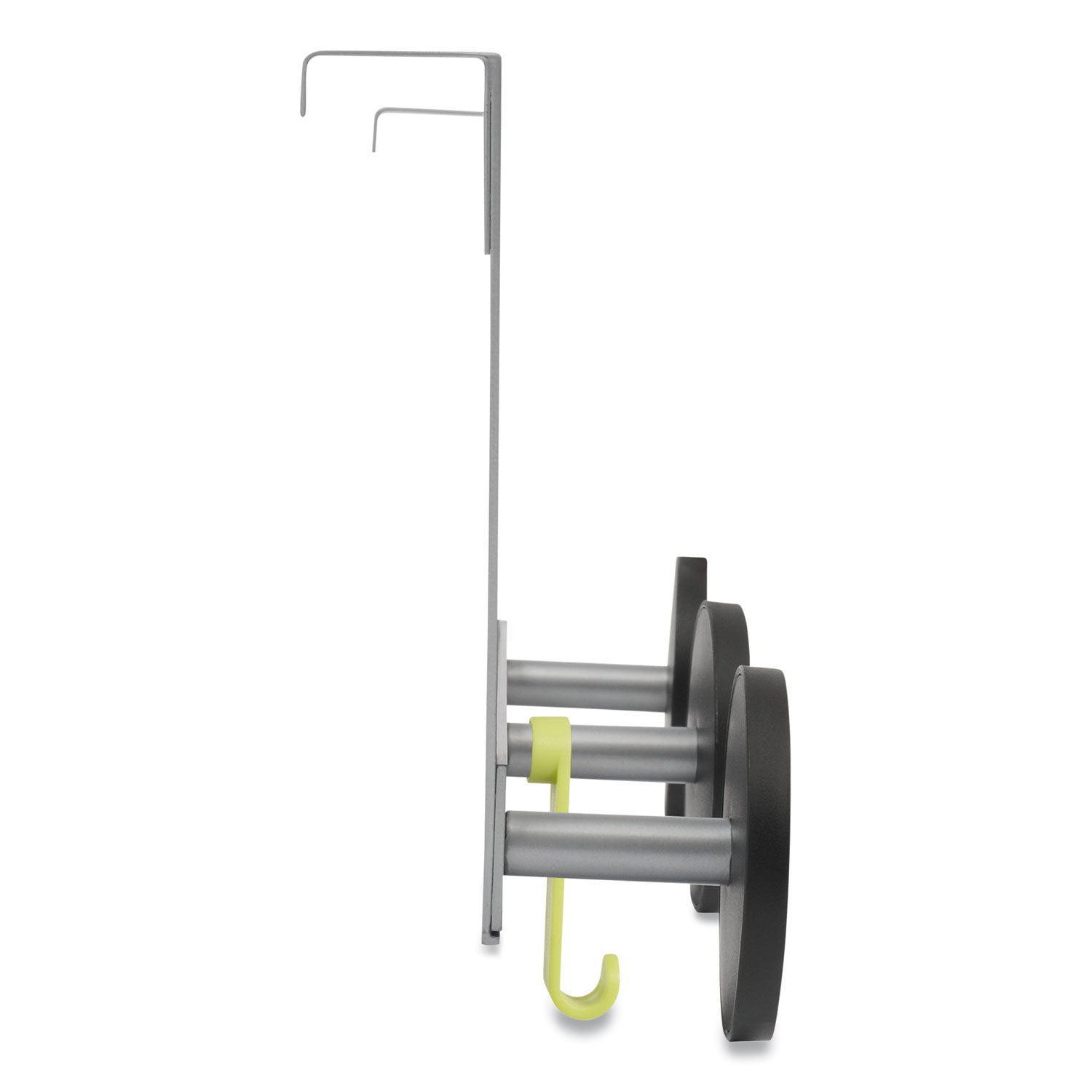 Alba Over the Door Coat Hook, Metal and Plastic, 3 Pegs, Black