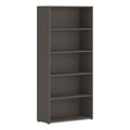 HON Mod Bookcase, Five-Shelf/4 Adjustable, 30w x 13d x 65h, Slate Teak