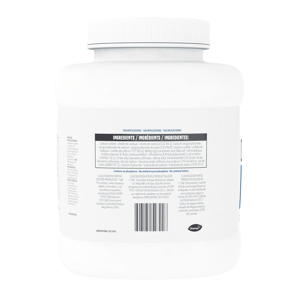 Diversey Beer Clean Glass Cleaner, Unscented, Powder, 4 lb. Container