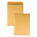 Quality Park Catalog Envelope, 28 lb Bond Weight Kraft, #12 1/2, Square Flap, Gummed Closure, 9.5 x 12.5, Brown Kraft, 250/Box
