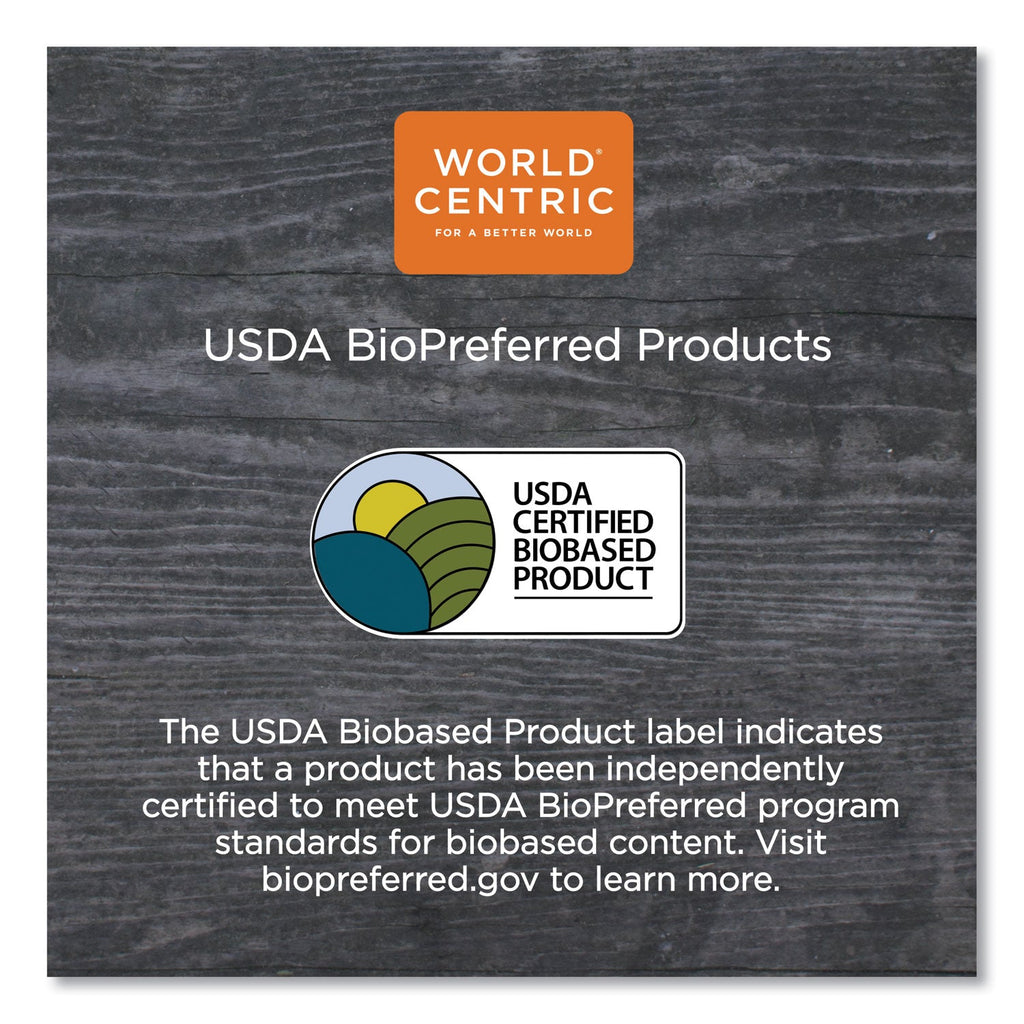World Centric PLA Lids for Hot Cups, Fits 10 oz to 20 oz Cups, White, 1,000/Carton
