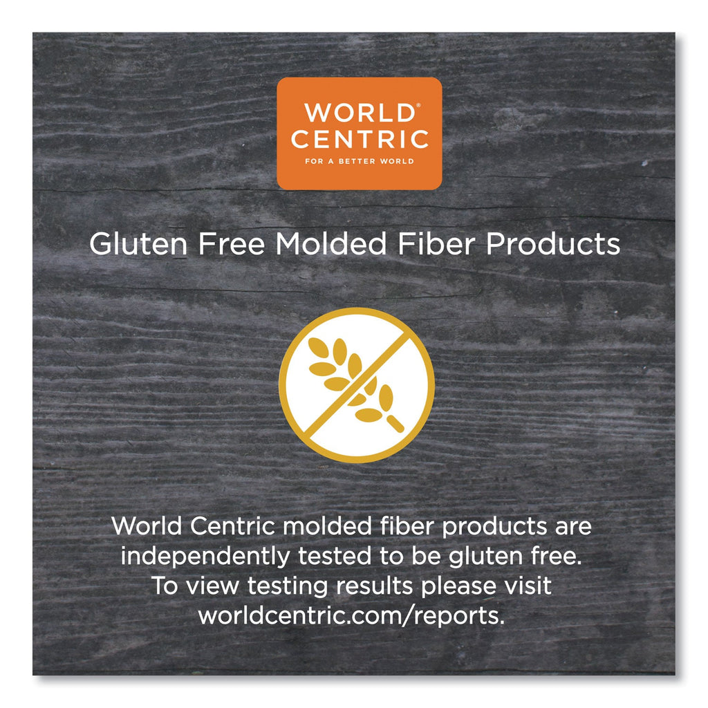 World Centric Fiber Containers, 48 oz, 8.5" Diameter x 3"h, Natural, Paper, 400/Carton