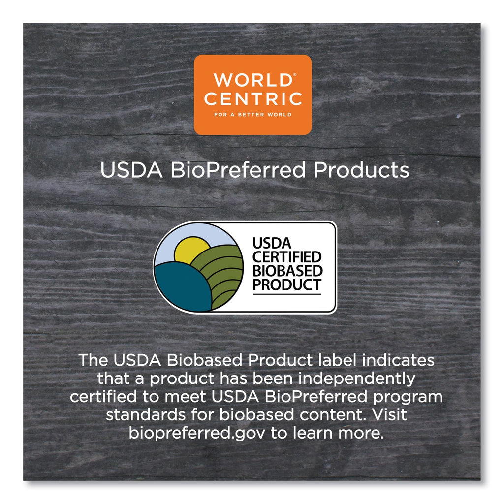 World Centric No Tree Paper Bowls, 16 oz, 4.4" Diameter x 3"h, Natural, Sugarcane, 500/Carton