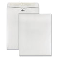 Quality Park Clasp Envelope, 28 lb Bond Weight Paper, #97, Square Flap, Clasp/Gummed Closure, 10 x 13, White, 100/Box