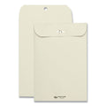 Quality Park Clasp Envelope, 28 lb Bond Weight Kraft, #63, Square Flap, Clasp/Gummed Closure, 6.5 x 9.5, Executive Gray, 100/Box