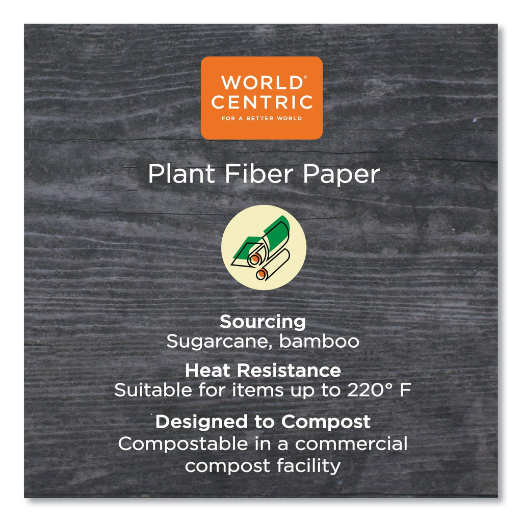 World Centric No Tree Paper Bowls, 16 oz, 4.4" Diameter x 3"h, Natural, Sugarcane, 500/Carton