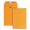 Quality Park Clasp Envelope, 28 lb Bond Weight Kraft, #55, Square Flap, Clasp/Gummed Closure, 6 x 9, Brown Kraft, 100/Box