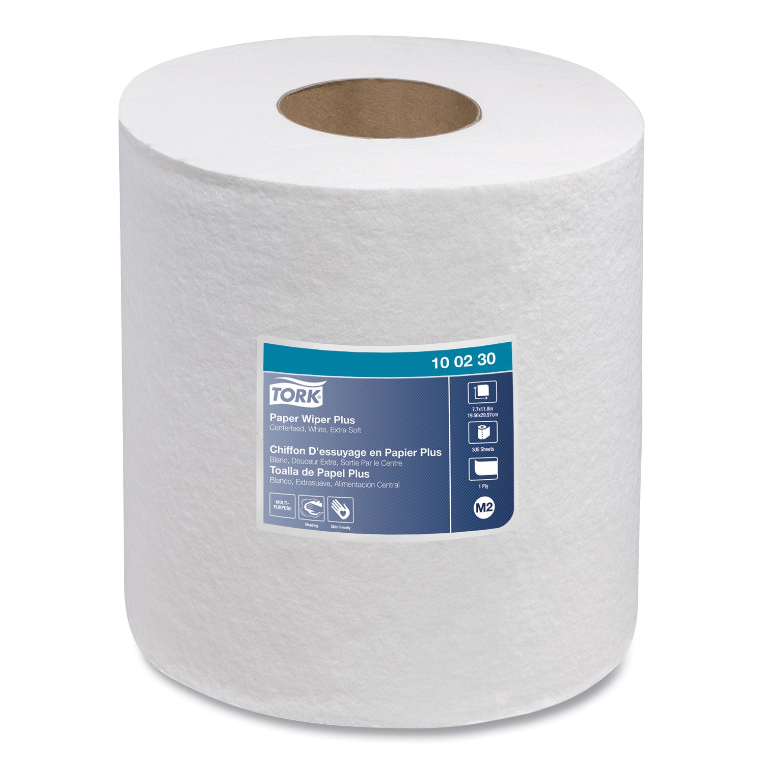 Tork Centerfeed Paper Wiper, 1-Ply, 7.7 x 11.8, White, 305/Roll, 6/Carton