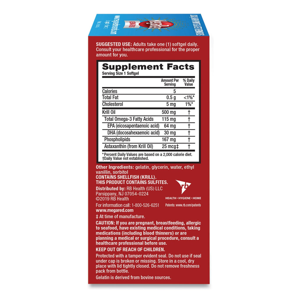 MegaRed Extra Strength Omega-3 Krill Oil Softgel, 80 Softgels