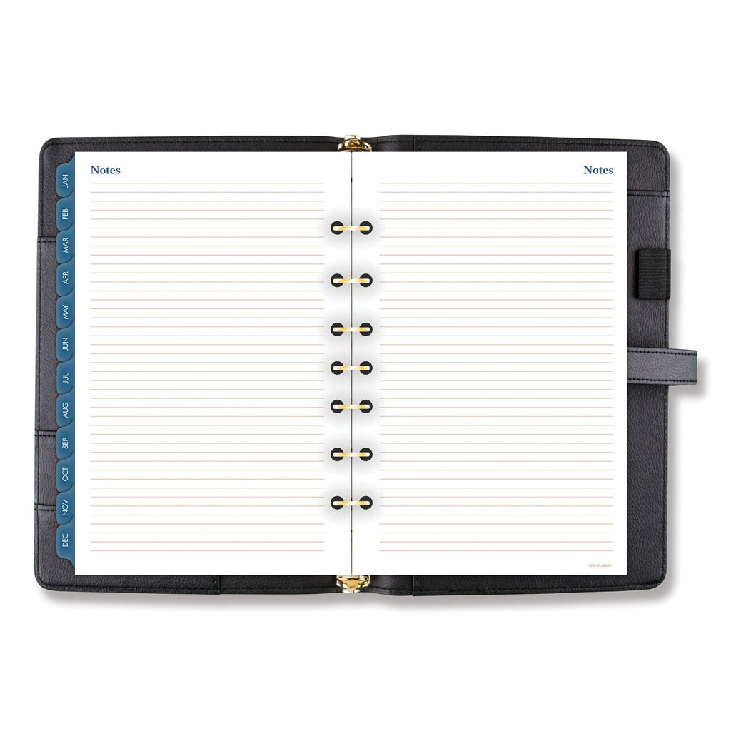 AT-A-GLANCE Buckle Closure Planner/Organizer Starter Set, 8.5 x 5.5, Black Cover, 12-Month (Jan to Dec): Undated