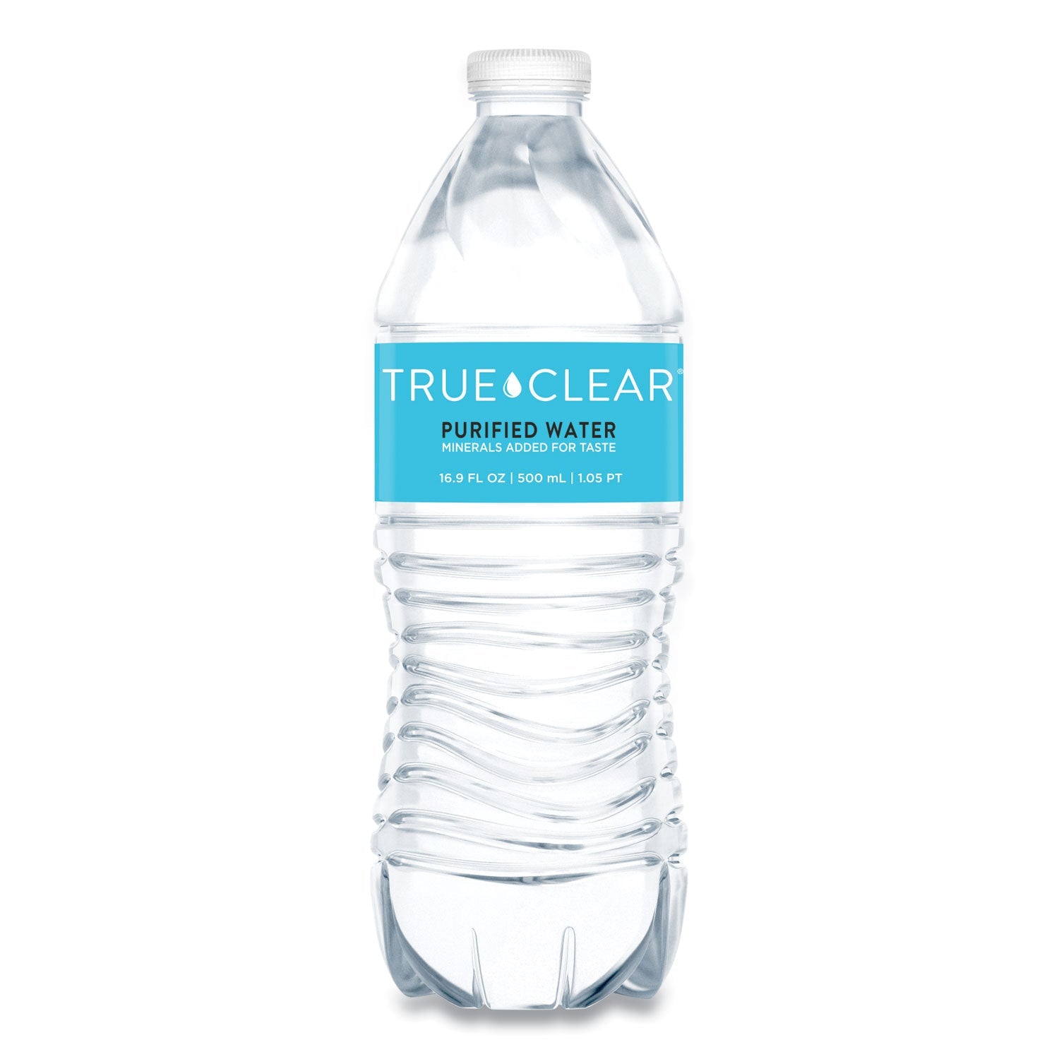 True Clear Purified Bottled Water, 16.9 oz Bottle, 24 Bottles/Carton, 84 Cartons/Pallet