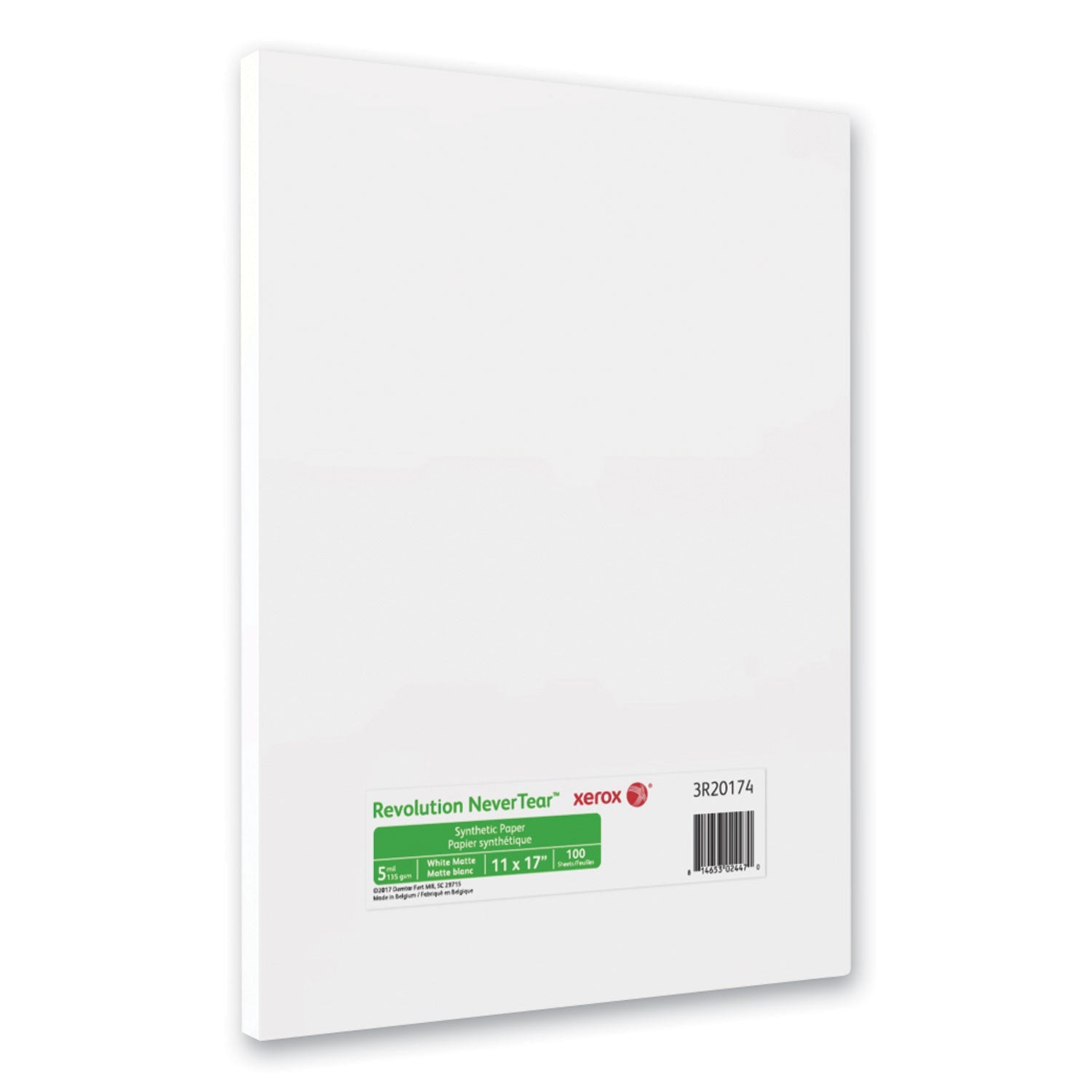 xerox Revolution NeverTear, 5 mil, 11 x 17, Smooth White, 100/Pack