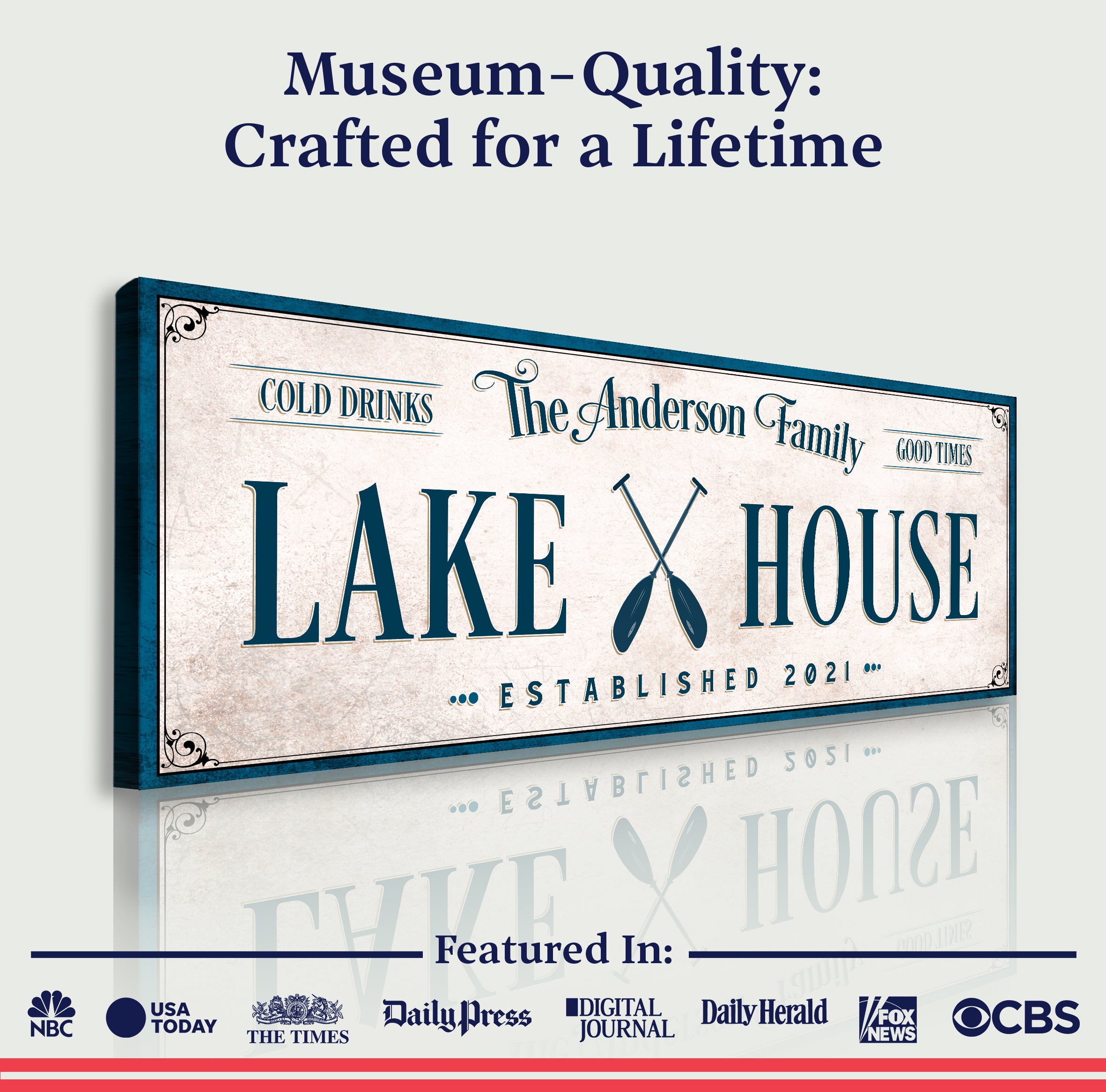 Personalized Lake House Sign IV