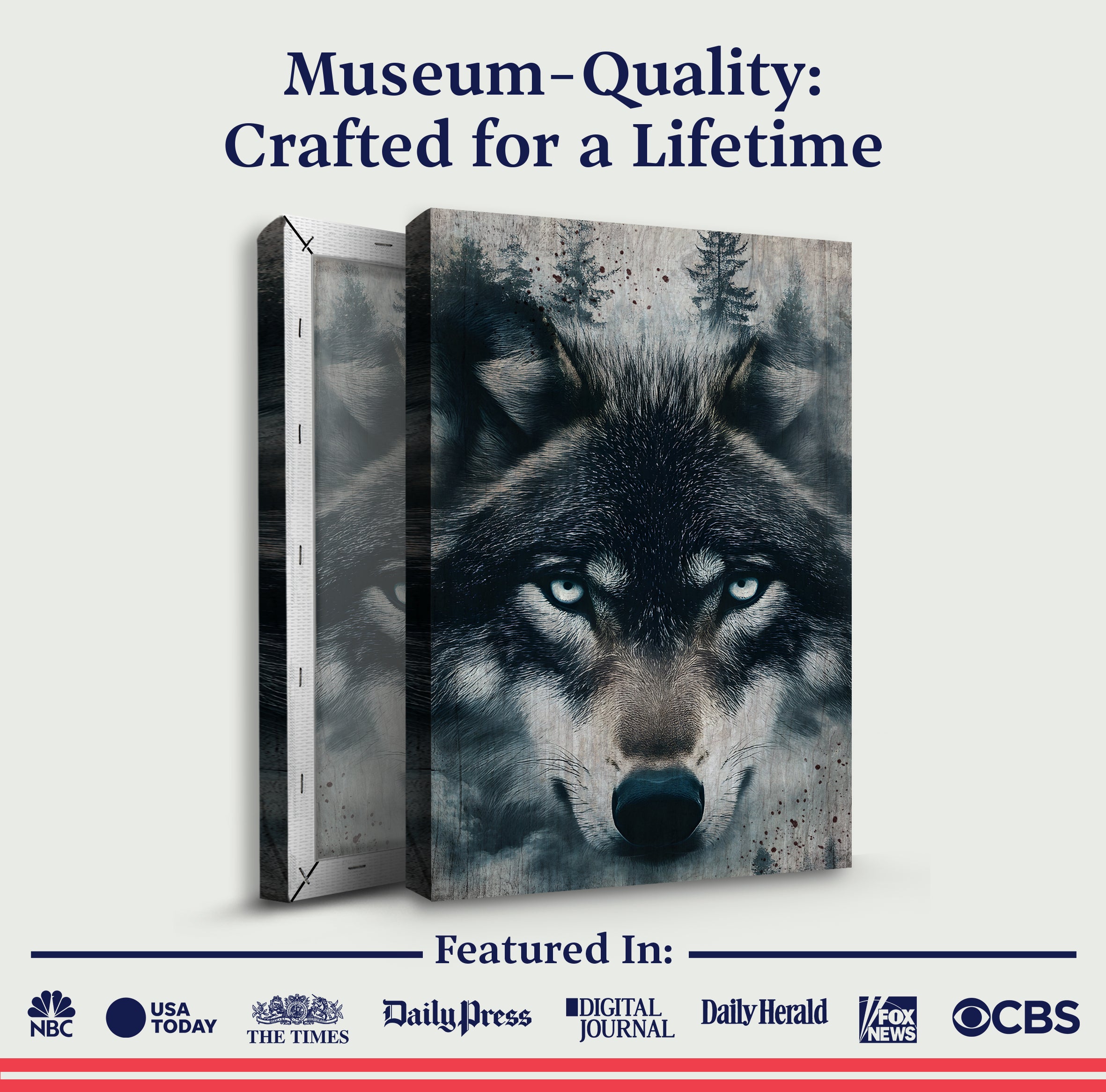 Wolf Double Exposure Wall Art III