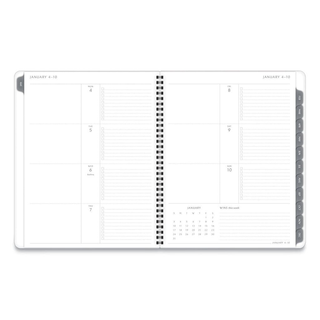 AT-A-GLANCE Elevation Linen Weekly/Monthly Planner, 11 x 8.5, Charcoal Cover, 12-Month (Jan to Dec): 2023