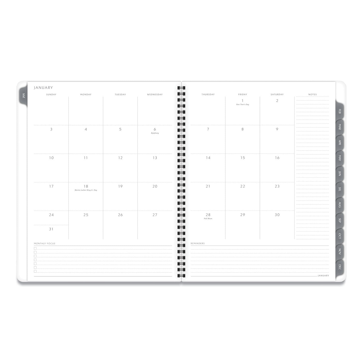 AT-A-GLANCE Elevation Linen Weekly/Monthly Planner, 11 x 8.5, Charcoal Cover, 12-Month (Jan to Dec): 2023