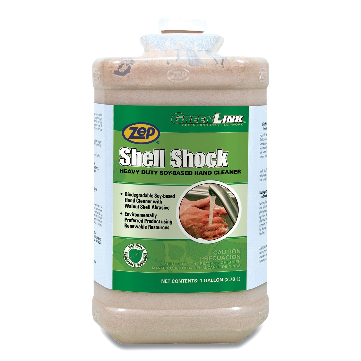 Zep Shell Shock Heavy Duty Soy-Based Hand Cleaner, Cinnamon, 1 gal Bottle