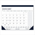 House of Doolittle Recycled Two-Color Monthly Desk Pad Calendar with Notes Section, 18.5 x 13, Blue Binding/Corners, 12-Month (Jan-Dec): 2023