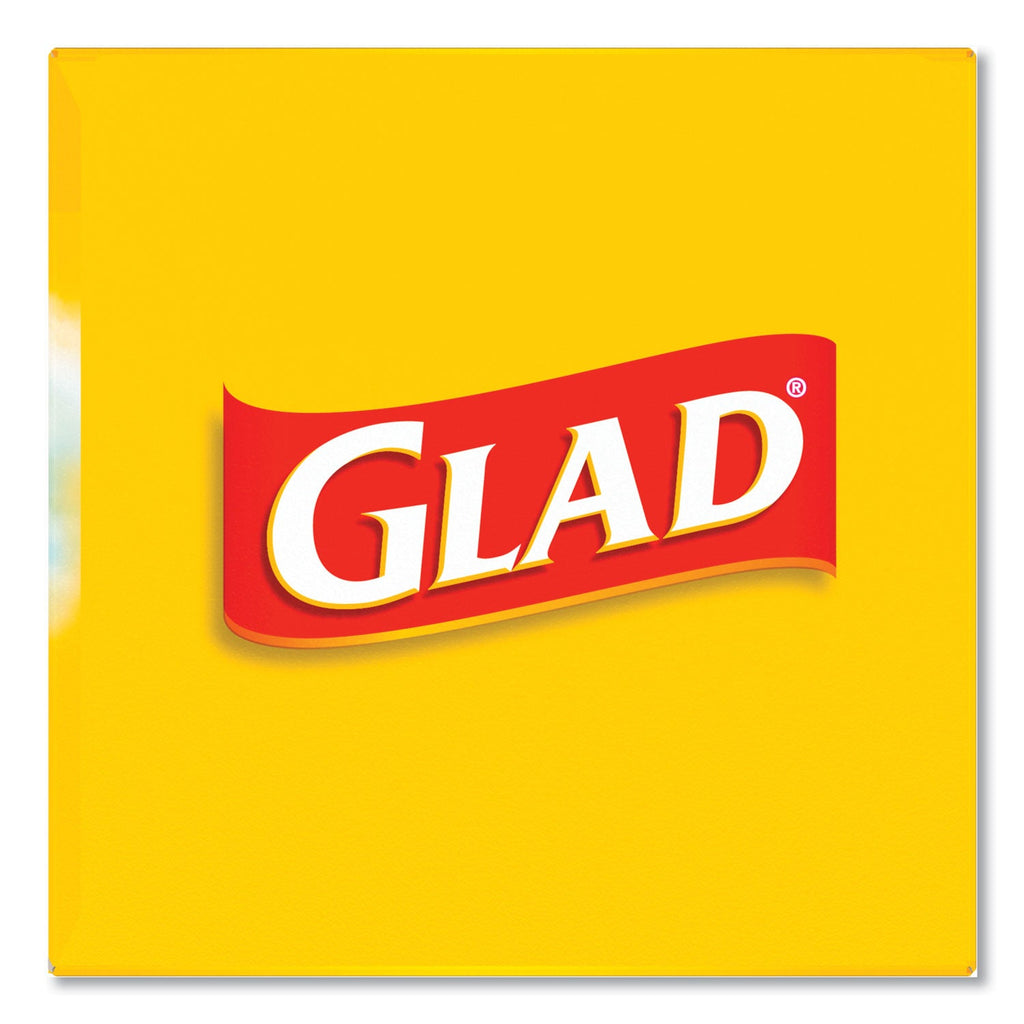 Glad OdorShield Quick-Tie Small Trash Bags, 4 gal, 0.5 mil, 8" x 18", White, 156/Carton