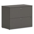 HON Mod Lateral File, 2 Legal/Letter-Size File Drawers, Slate Teak, 36" x 20" x 29"