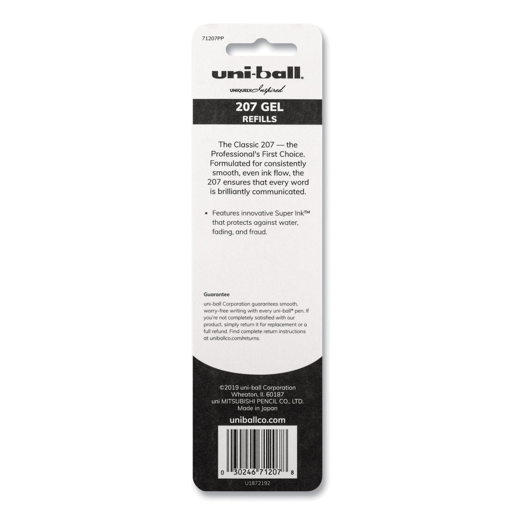 uniball Refill for Signo Gel 207 Pens, Medium Conical Tip, Blue Ink, 2/Pack