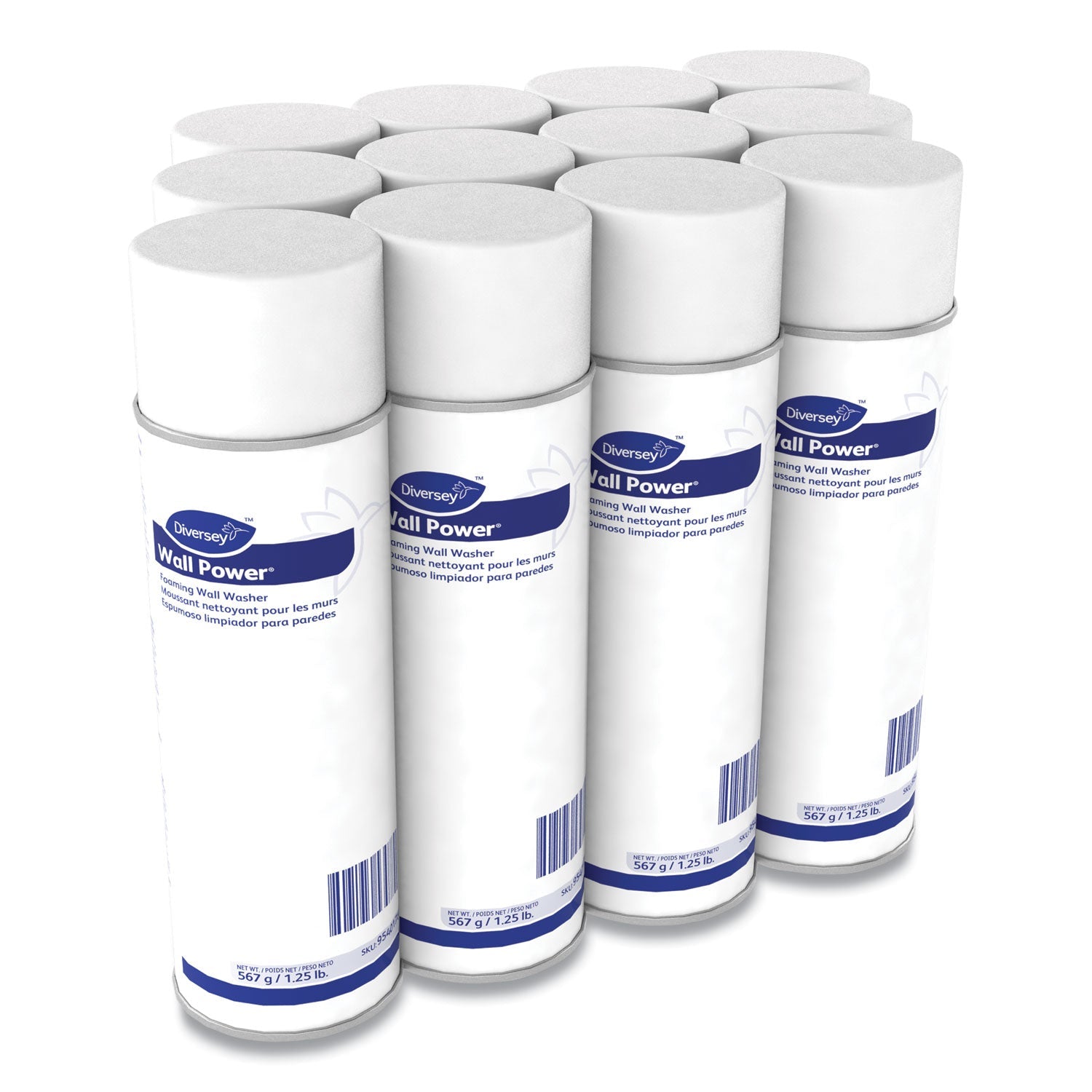 Diversey Wall Power Foaming Wall Washer, 20 oz Can, 12/Carton