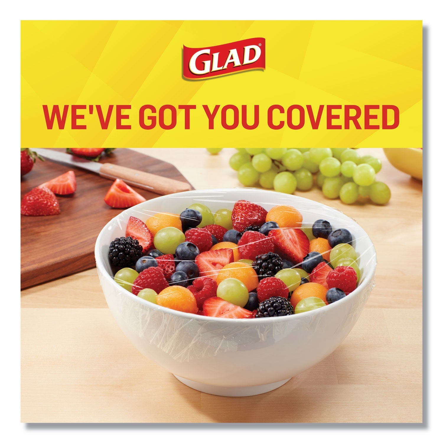 Glad ClingWrap Plastic Wrap, 200 Square Foot Roll, Clear