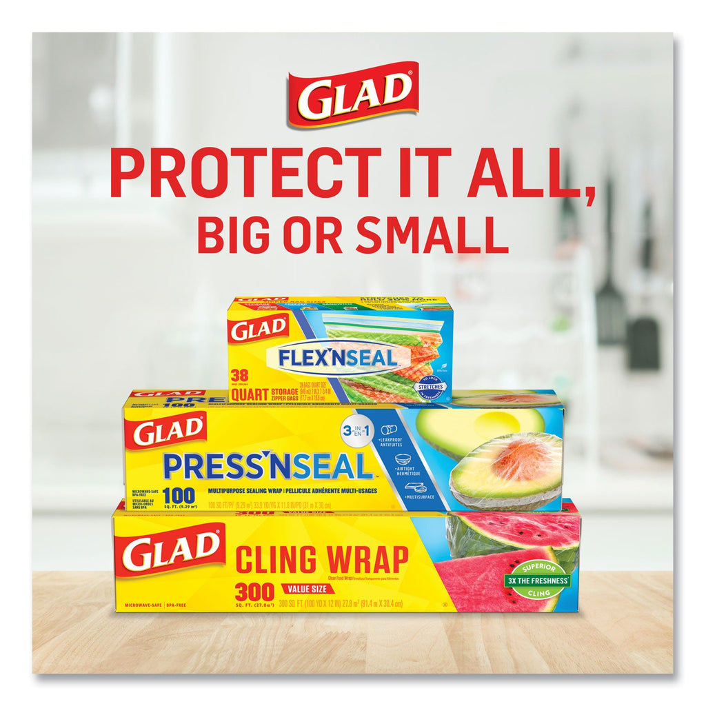 Glad ClingWrap Plastic Wrap, 200 Square Foot Roll, Clear