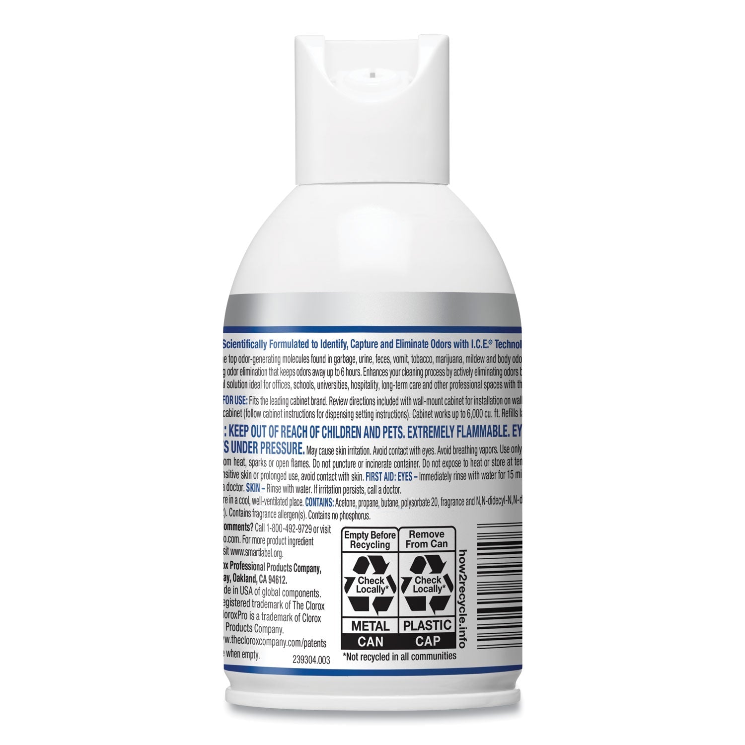 Clorox Commercial Solutions Odor Defense Wall Mount Refill, Clean Air Scent, 6 oz Aerosol Spray