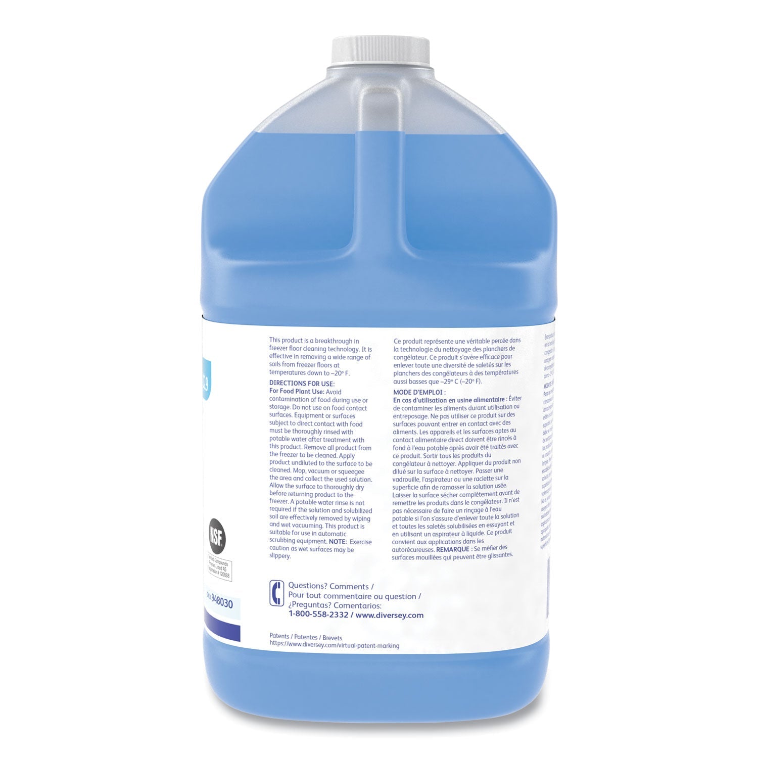 Diversey Suma Freeze D2.9 Floor Cleaner, Liquid, 1 gal, 4/Carton