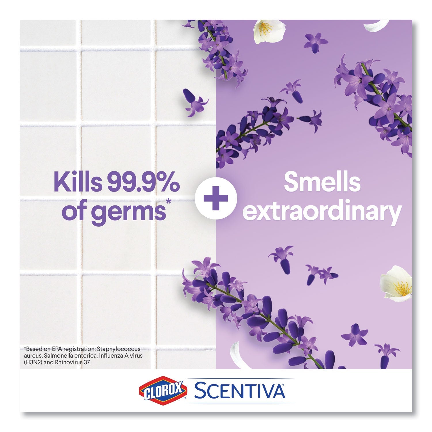 Clorox Scentiva Multi Surface Cleaner, Tuscan Lavender and Jasmine, 32oz, Spray Bottle