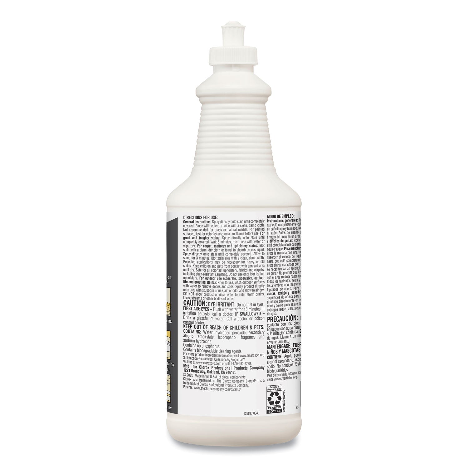 Clorox Urine Remover for Stains and Odors, 32 oz Pull top Bottle