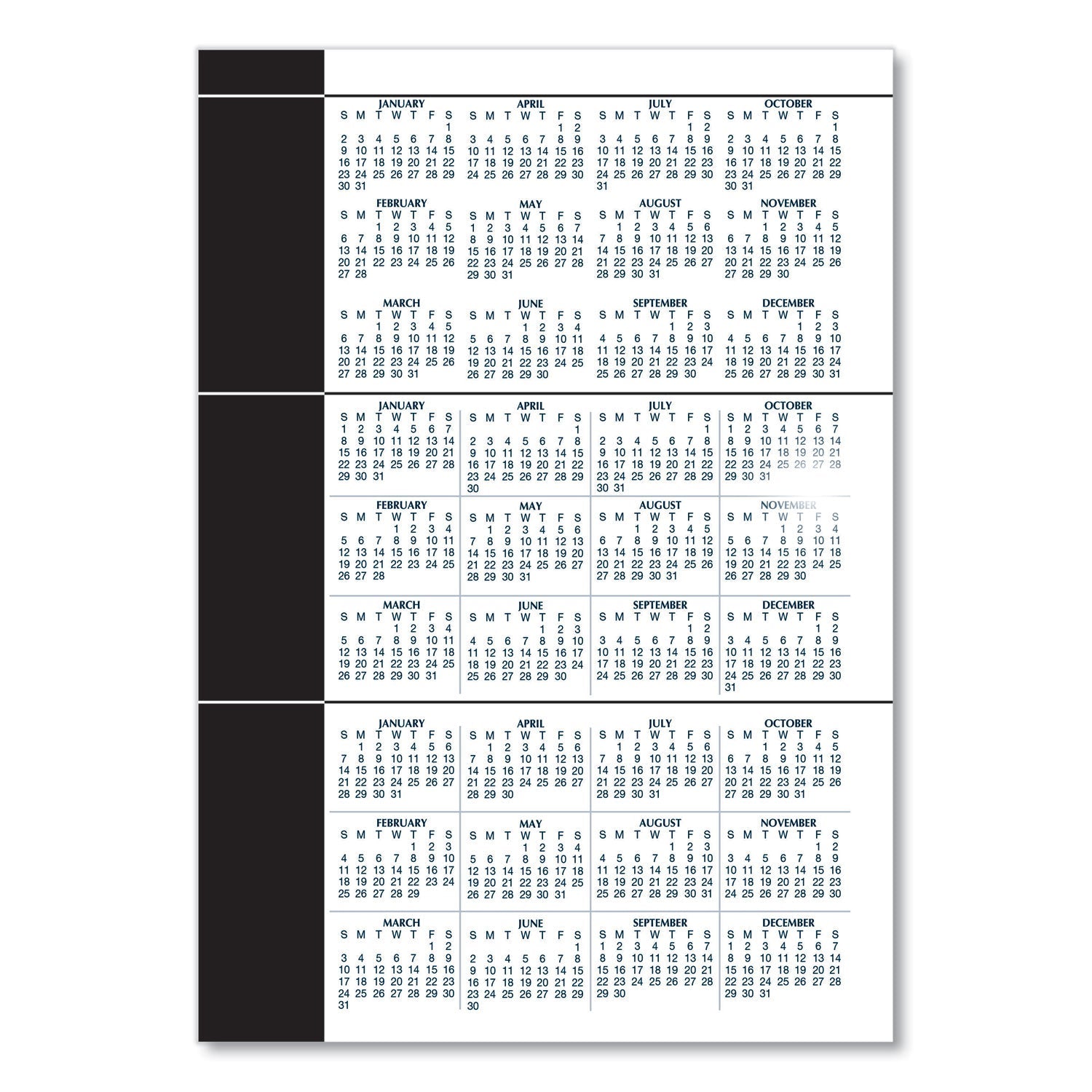 House of Doolittle 24/7 Recycled Daily Appointment Book/Monthly Planner, 10 x 7, Black Cover, 12-Month (Jan to Dec): 2023