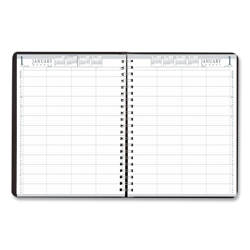 House of Doolittle Eight-Person Group Practice Daily Appointment Book, 11 x 8.5, Black Cover, 12-Month (Jan to Dec): 2023