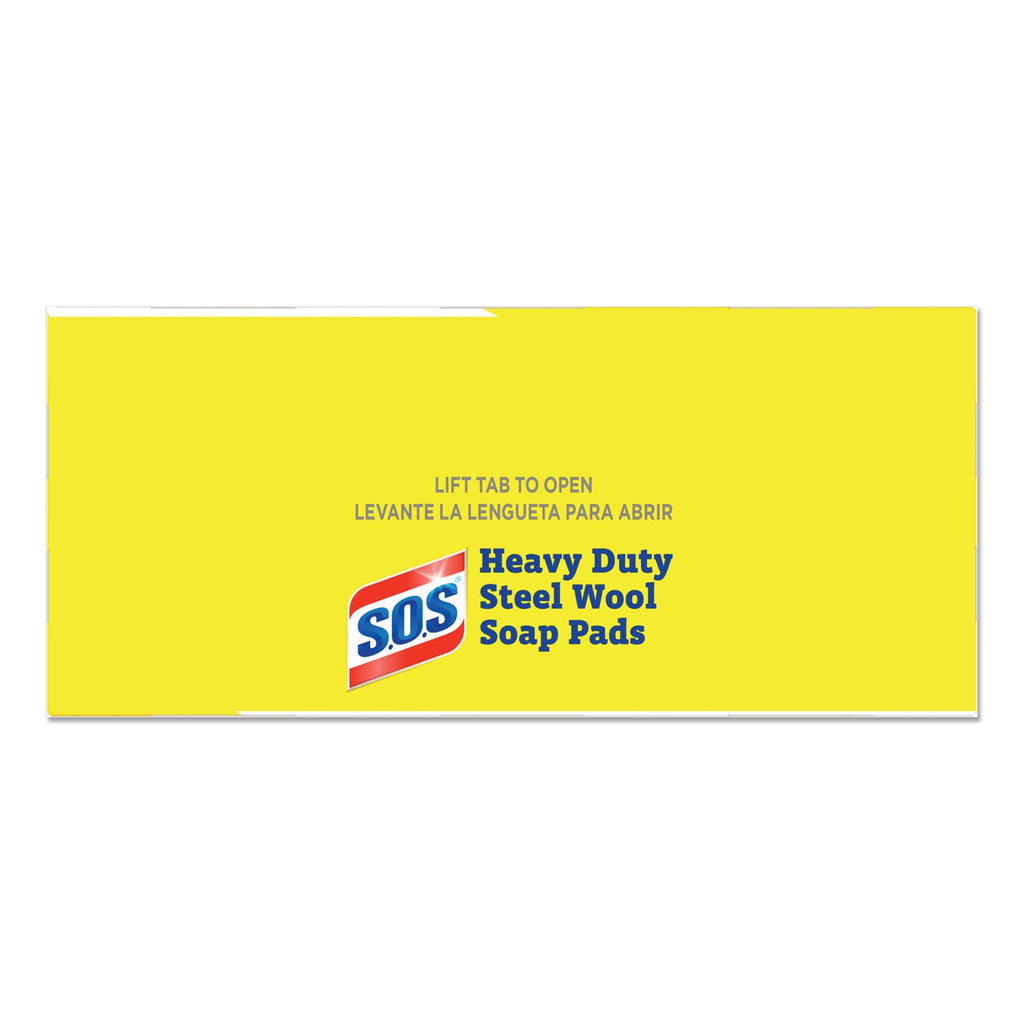 S.O.S. Steel Wool Soap Pads, 2.5 x 2.5, Steel, 15 Pads/Box, 12 Boxes/Carton
