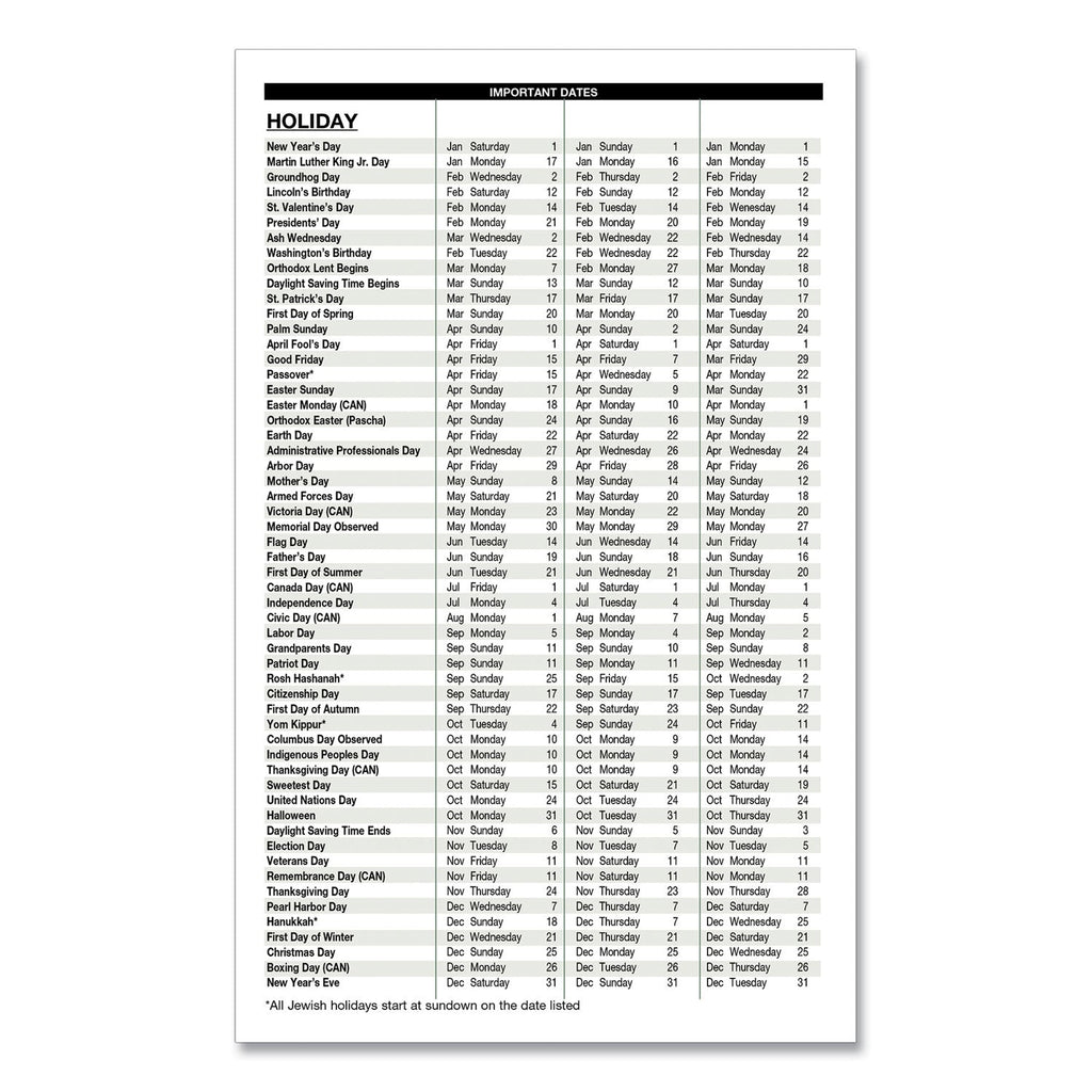 House of Doolittle Recycled Weekly Appointment Book, 8 x 5, Black Cover, 12-Month (Jan to Dec): 2023