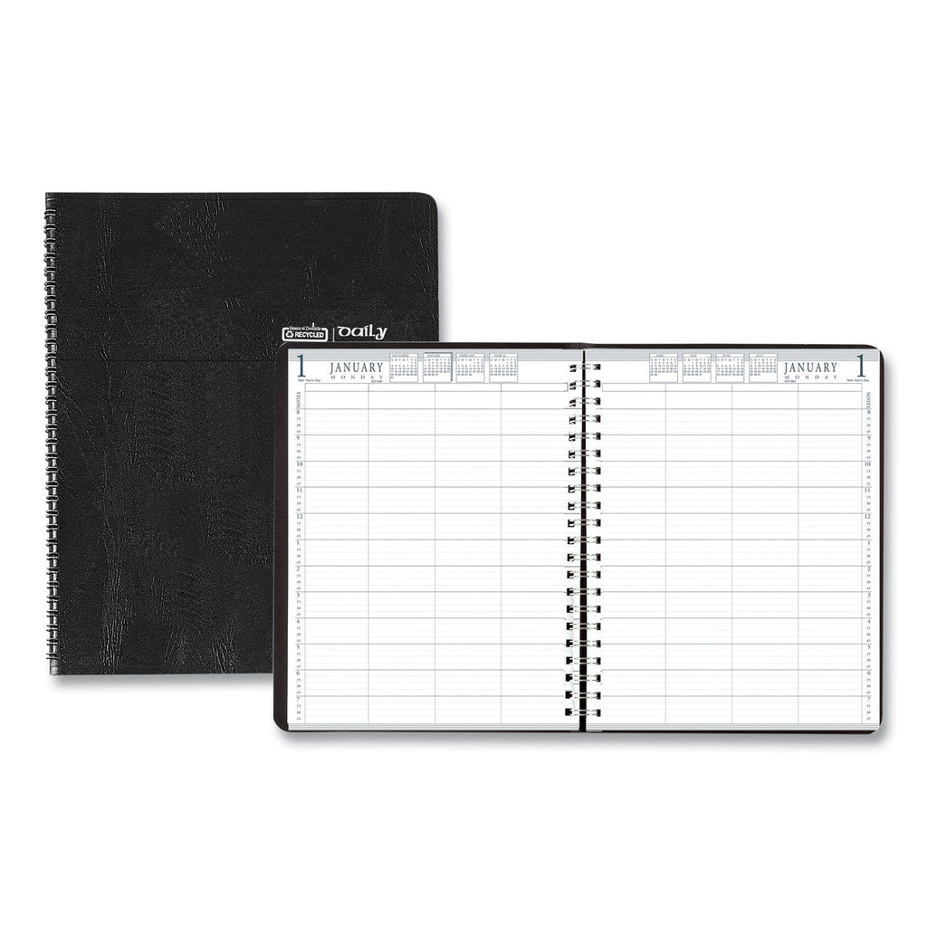 House of Doolittle Eight-Person Group Practice Daily Appointment Book, 11 x 8.5, Black Cover, 12-Month (Jan to Dec): 2023