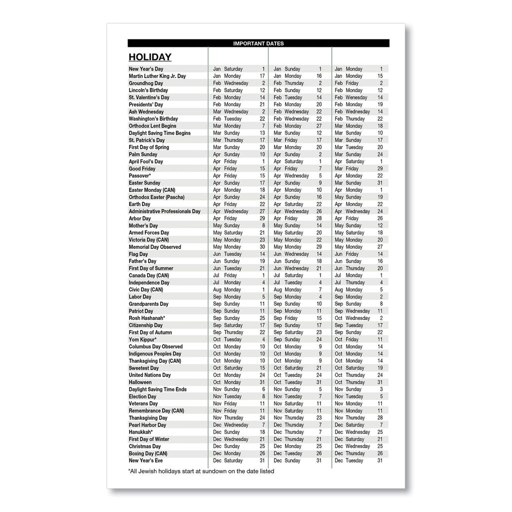 House of Doolittle Memo Size Daily Appointment Book with 15-Minute Schedule, 8 x 5, Black Cover, 12-Month (Jan to Dec): 2023