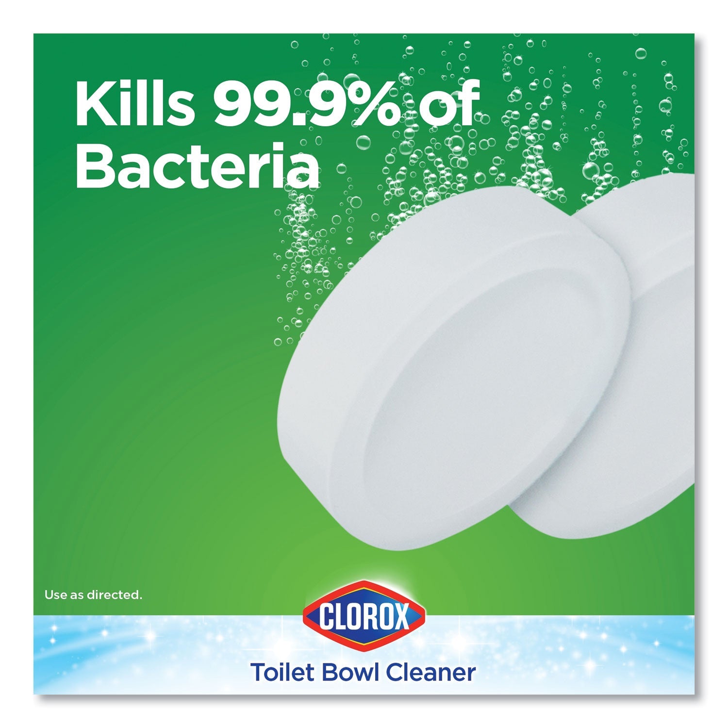 Clorox Automatic Toilet Bowl Cleaner, 3.5 oz Tablet, 2/Pack, 6 Packs/Carton