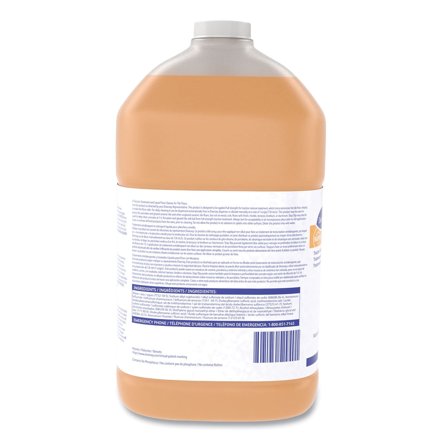 Diversey Suma Stop Slip Traction Treatment, Unscented, 1 gal Bottle, 4/Carton
