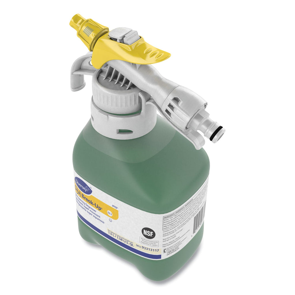 Diversey Suma Break-Up Heavy-Duty Foaming Grease-Release Cleaner, 1,500 mL Bottle, 2/Carton