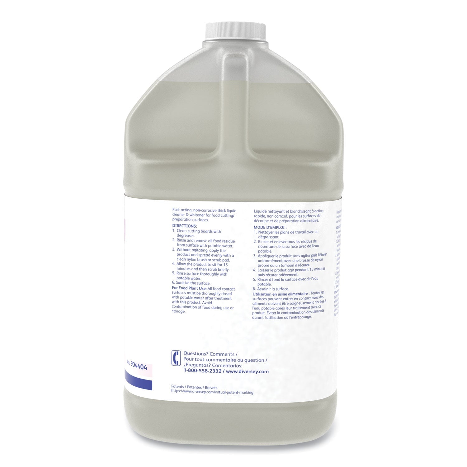 Diversey Suma Block Whitener, 1 gal Bottle, 4/Carton