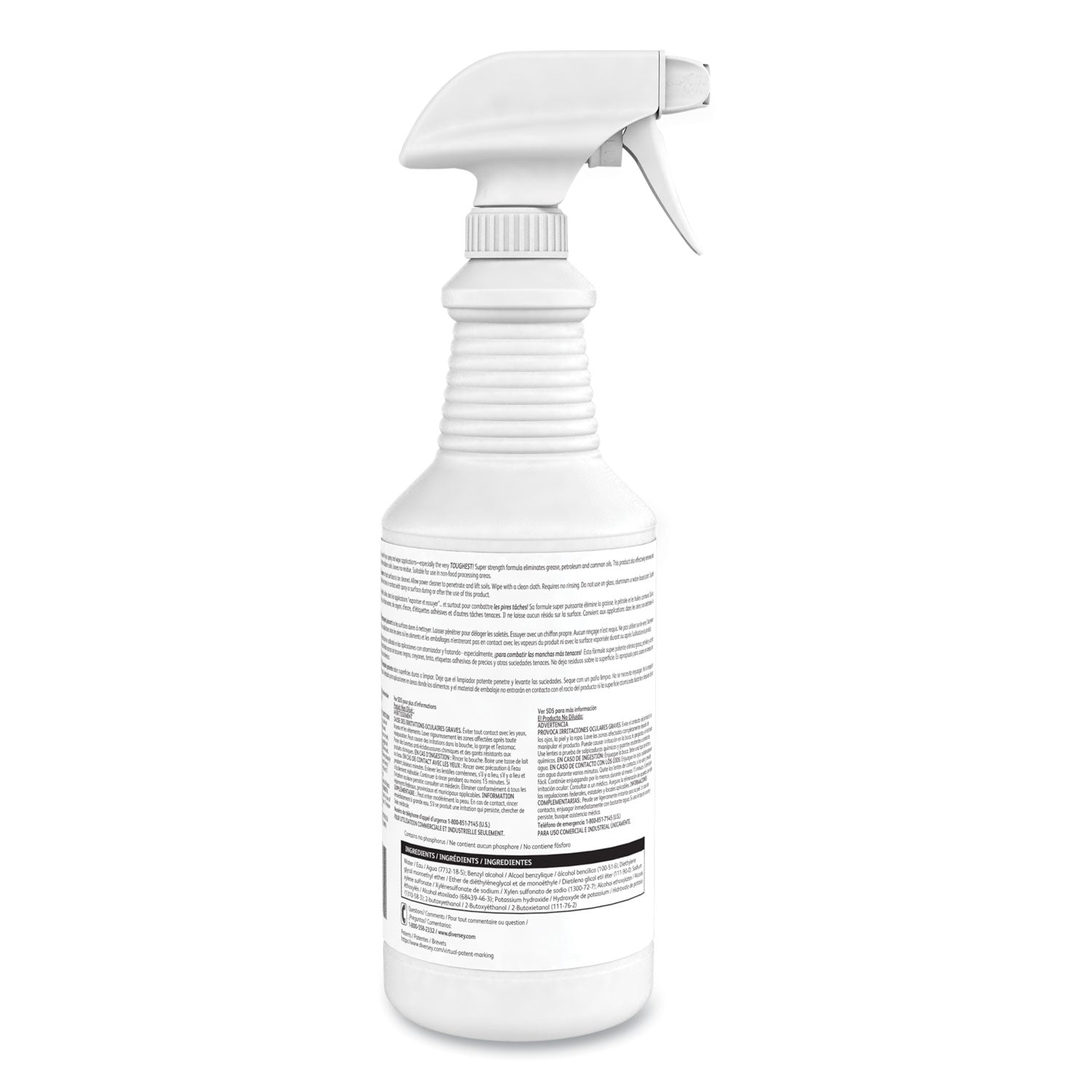 Diversey Spitfire Power Cleaner, Liquid, Fresh Pine Scent, 32 oz Spray Bottle, 12/Carton