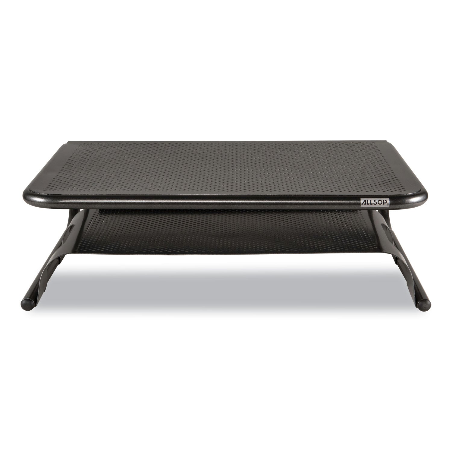 Allsop Metal Art Printer and Monitor Stand Plus, 18" x 13.5" x 6", Black, Supports 50 lbs