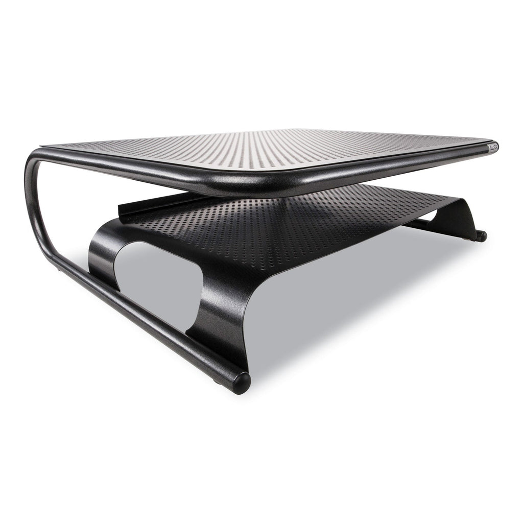 Allsop Metal Art Printer and Monitor Stand Plus, 18" x 13.5" x 6", Black, Supports 50 lbs