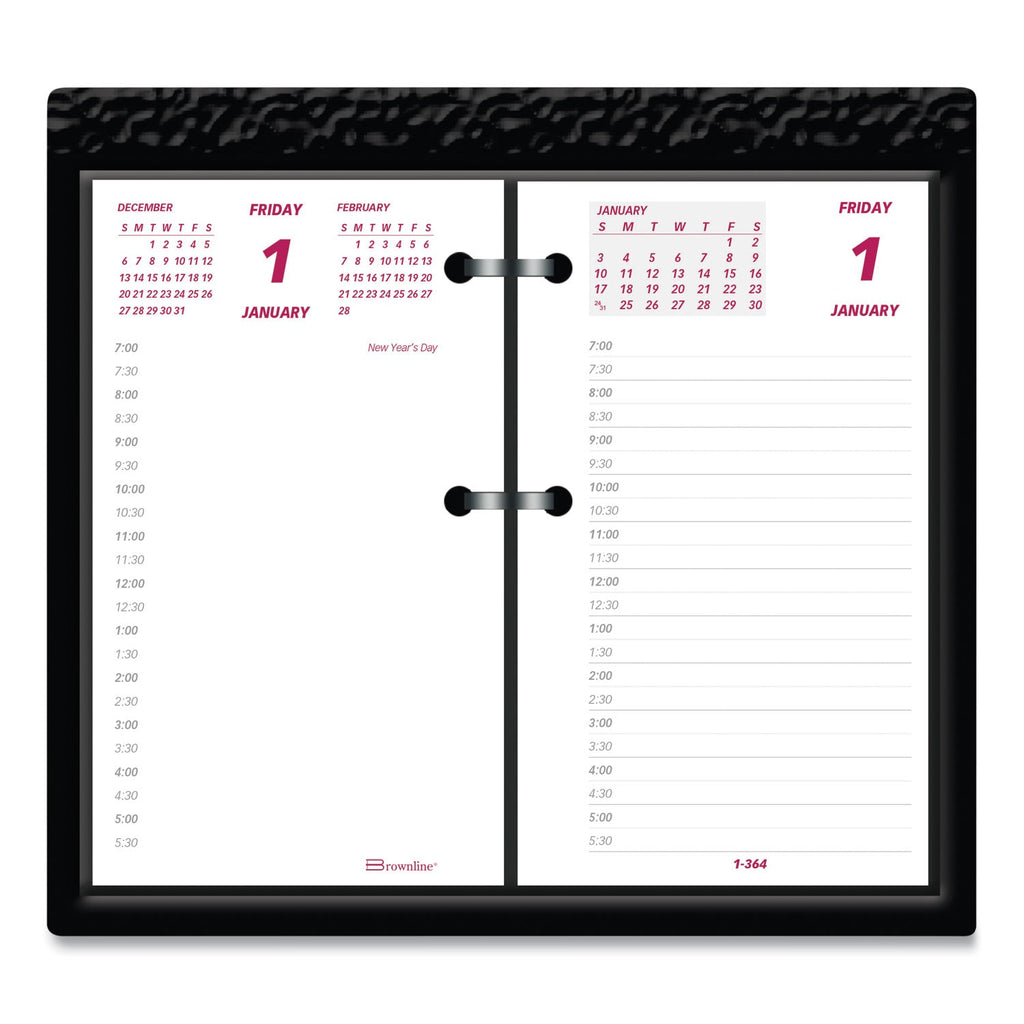 Brownline Daily Calendar Pad Refill, 6 x 3.5, White/Burgundy/Gray Sheets, 2023