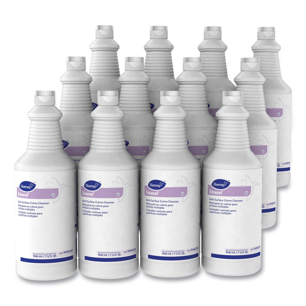 Diversey Emerel Multi-Surface Creme Cleanser, Fresh Scent, 32 oz Bottle, 12/Carton