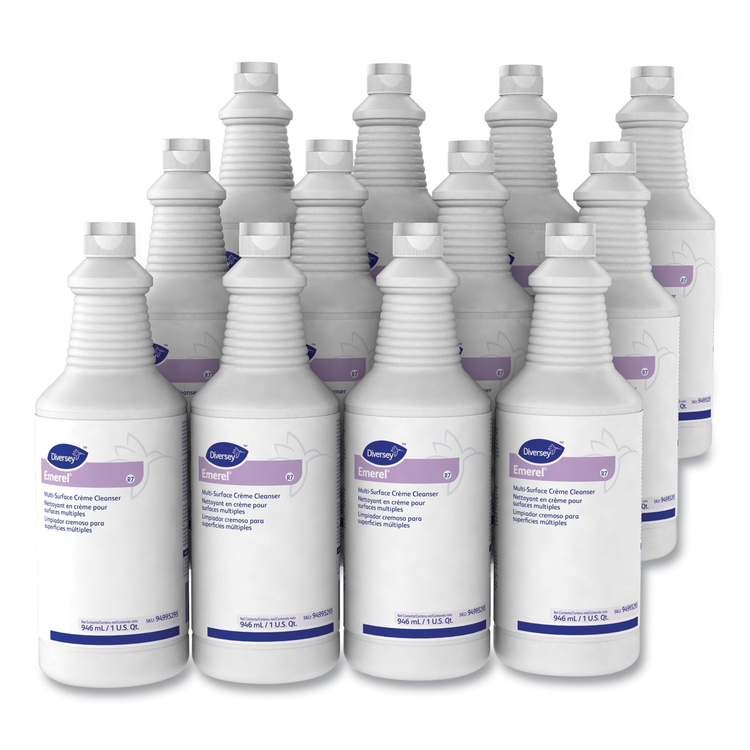Diversey Emerel Multi-Surface Creme Cleanser, Fresh Scent, 32 oz Bottle, 12/Carton