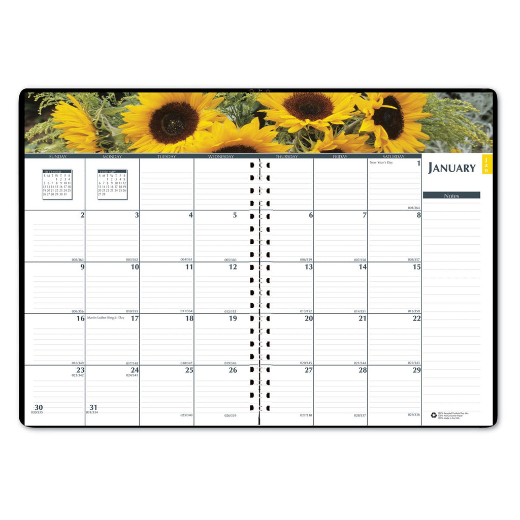 House of Doolittle Earthscapes Recycled Weekly/Monthly Planner, Gardens of the World Photography, 10 x 7, Black Cover, 12-Month (Jan-Dec): 2023